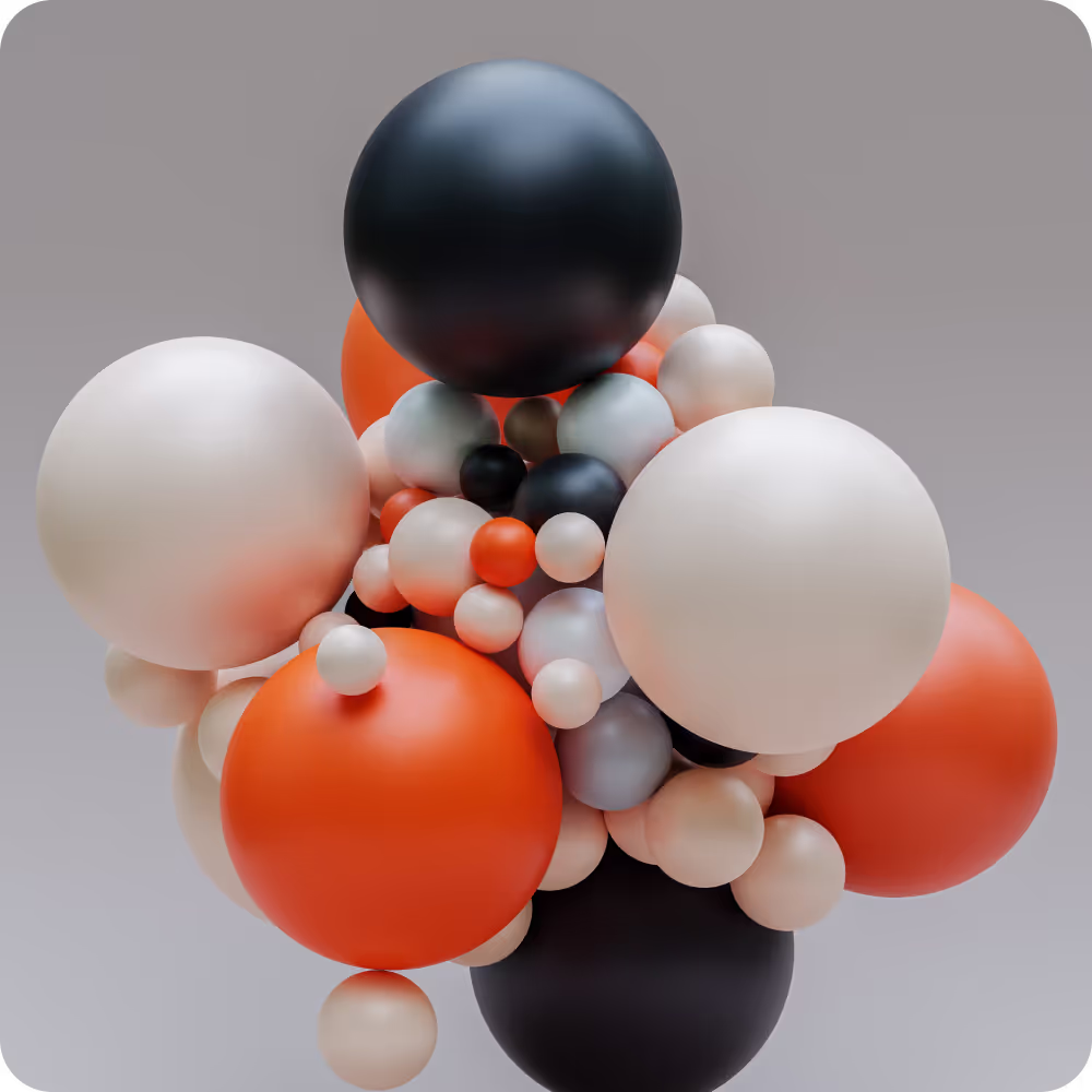 Image of a collection of colorful balloons in various sizes arranged together, showcasing a vibrant assortment of hues and shapes.
